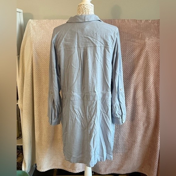 J Jill Rayon/ Linen Blend Shirt Dress - Picture 2 of 6